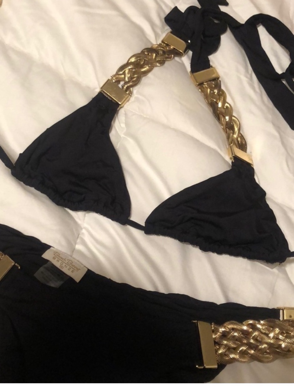 SALE!!!!!! Beach Bunny Black and Gold Bikini - Picture 2 of 6